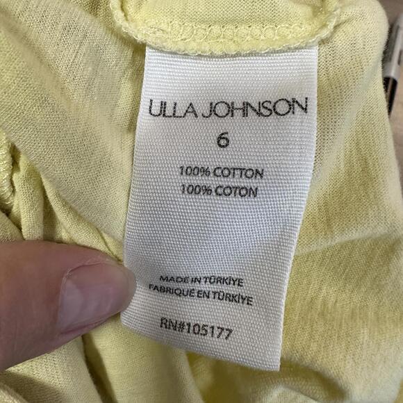 Ulla Johnson Freya Dress Butter Yellow Midi Summer Dress SIZE 6 + 8 - Picture 8 of 9